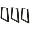 vidaXL Ruokap&ouml;yd&auml;n jalat V-muotoiset 3 kpl musta 80x(72-73,3) cm ter&auml;s