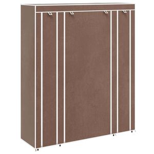 vidaXL Vaatekaappi lokeroilla ja tangoilla kangas 45x150x176 cm ruskea