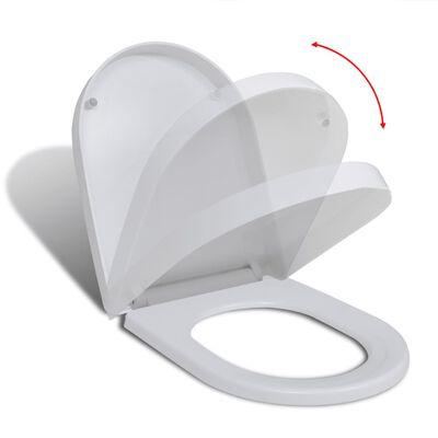 vidaXL WC-istuin pikakiinnityksellä soft-close neliö valkoinen