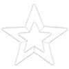 vidaXL Joulu Tähti Kylmä Valkoinen 51,5 x 50 x 0,65 cm Rauta