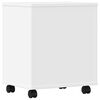 vidaXL Tulostinteline pyörillä valkoinen 41x32x48 cm