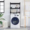 vidaXL Pesukoneen hylly Musta 0ak 67 x 25 x 163 cm Tekninen puu