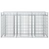 vidaXL Gabion Kohotettu Peti Hopea 150 x 50 x 80 cm Galvanoitu ter&auml;s