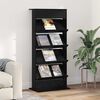 vidaXL Lehtiteline hyllyll&auml; Musta tammi. 70 x 41 x 156 cm Tekninen puu