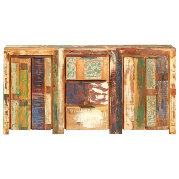 vidaXL Senkki 3 laatikolla ja 4 ovella t&auml;ysi kierr&auml;tetty puu