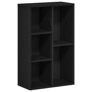 vidaXL Kirjahylly Musta tammi 50x25x80 cm Engineered Wood