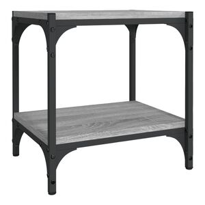 vidaXL TV-taso harmaa Sonoma 40x33x41 cm tekninen puu ja ter&auml;s