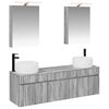 vidaXL Kylpyhuoneen kaappisetti 5 pcs Harmaa Sonoma 50 x 14,5 x 70 cm