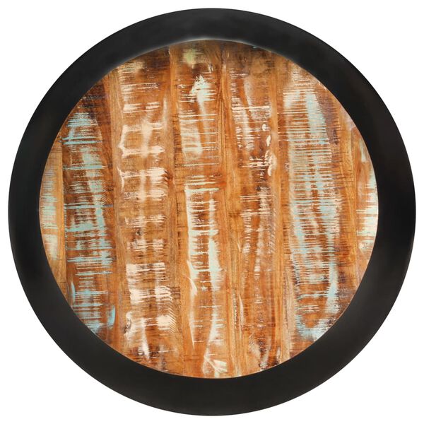 vidaXL Sohvapöytä musta 68x68x30 cm kierrätetty täyspuu