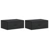 vidaXL Sein&auml;lle Kiinnitett&auml;v&auml; Y&ouml;p&ouml;yt&auml; 2 pcs Musta 49 x 34,5 x 20 cm
