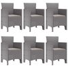 vidaXL Piharuokailu setti 7 pcs Vaaleanharmaa Polt-kivenn&auml;isruoho
