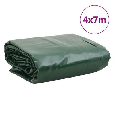 vidaXL Pressu vihreä 4x7 m 650 g/m²