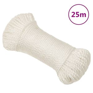 vidaXL Ty&ouml;k&ouml;ysi valkoinen 3 mm 25 m polypropeeni