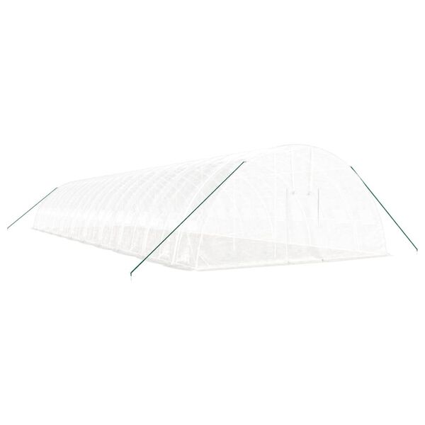 vidaXL Kasvihuone ter&auml;srungolla valkoinen 120 m&sup2; 20x6x2,85 m