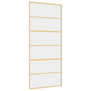 vidaXL Liukuovi kulta 90x205 cm kirkas ESG-lasi ja alumiini