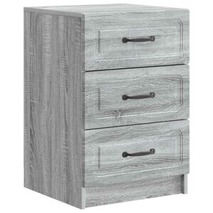 vidaXL Y&ouml;p&ouml;yt&auml;kaappi Harmaa sonoma 43 x 41 x 63,5 cm Tekninen puu