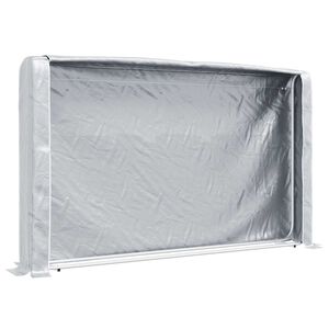 vidaXL polttopuuteline sadesuojalla 250x25x150 cm galvanoitu ter&auml;s