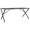 vidaXL Ruokap&ouml;yd&auml;n jalat X-muoto 160x80x73 cm ter&auml;st&auml;
