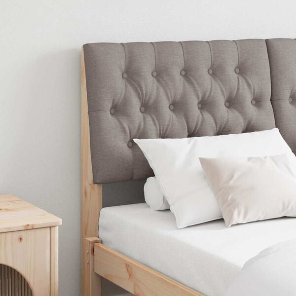 vidaXL Verhoiltu s&auml;ngynp&auml;&auml;ty Harmaanruskea 135 cm Massiivinen m&auml;nty