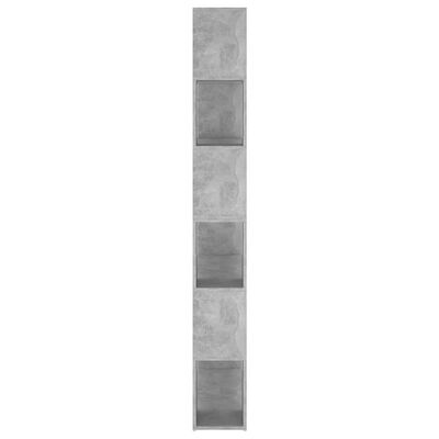 vidaXL Kirjahylly/tilanjakaja betoninharmaa 100x24x188 cm