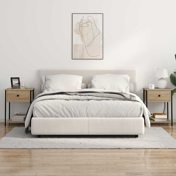 vidaXL Y&ouml;p&ouml;yt&auml;kaappi 2 pcs Sonoman tammi 42 x 41 x 56 cm Tekninen puu