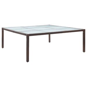 vidaXL Puutarhan ruokap&ouml;yt&auml; ruskea 200x200x74 cm polyrottinki