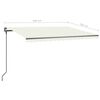 vidaXL Sis&auml;&auml;nkelattava markiisi LED ja tuulisensori 4,5x3 m kerma