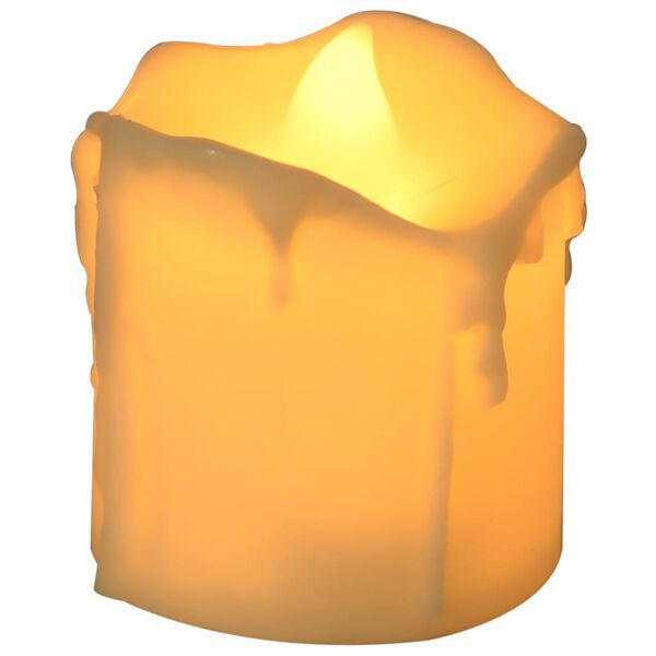 vidaXL Liekitt&ouml;m&auml;t LED-l&auml;mp&ouml;kynttil&auml;t 24 kpl l&auml;mmin valkoinen