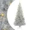 vidaXL Joulukuusi 300 LED-valoilla jalustalla Hopea 240 cm PET