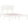 vidaXL Sängynrunko valkoinen 120x200 cm täysi puu