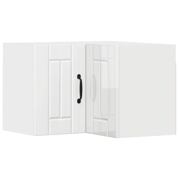 vidaXL Keitti&ouml;kaappi Korkean kiillon valkoinen 57 x 57 x 40 cm