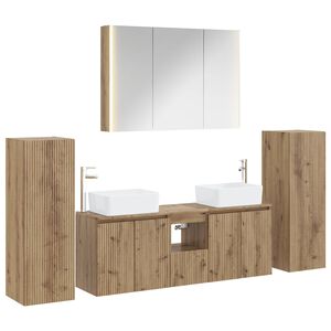 vidaXL Kylpyhuonekalustesetti 6 pcs Artisaanitammi