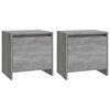 vidaXL Y&ouml;p&ouml;yd&auml;t 2 kpl harmaa sonoma 45x34,5x44,5 cm tekninen puu