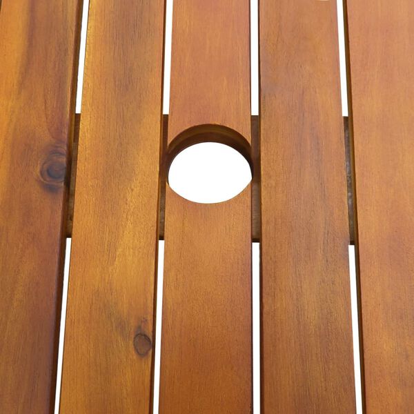 vidaXL 7-osainen Ulkoruokailuryhmä Täysi Akaasiapuu