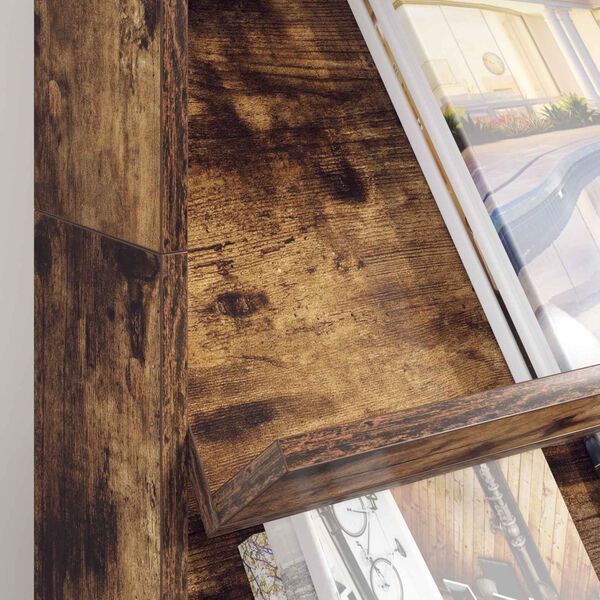 vidaXL Lehtiteline hyllyll&auml; Savup&auml;hkin&auml; 70 x 41 x 126 cm Tekninen puu