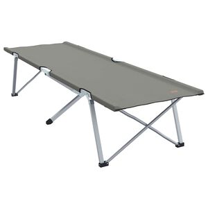 vidaXL Taitettava leirint&auml;vuode Harmaa 194 x 62,5 x 42,5 cm