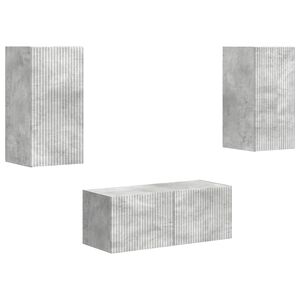 vidaXL TV-tasosetti 2 pcs Betoni Harmaa Tekninen puu