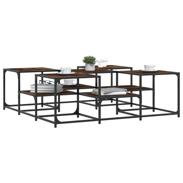 vidaXL Sohvap&ouml;yt&auml; savutammi 121x121x40 cm tekninen puu