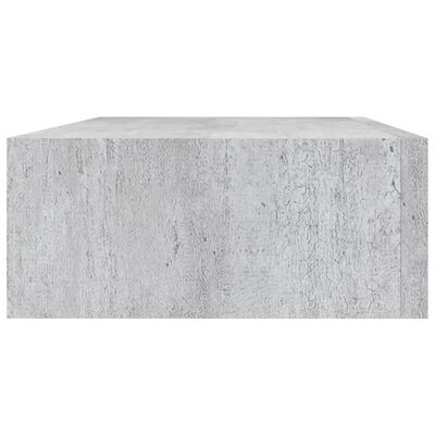 vidaXL Seinälaatikkohylly betoninharmaa 40x23,5x10 cm MDF
