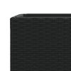 vidaXL Kukkalaatikko musta 40x40x80 cm polyrottinki