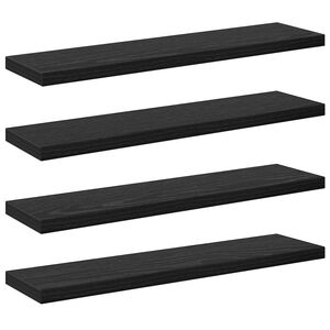 vidaXL Hyllylevy 4 pcs Musta 40 x 10 x 1,5 cm Tekninen puu