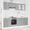 vidaXL Keitti&ouml;kaappisarja ovella Lyon 8 pcs Harmaa Sonoma Tekninen puu
