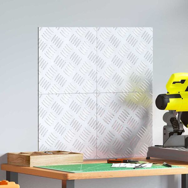 vidaXL Portaan askelma Neli&ouml; 4 pcs Hopea 30 x 30 cm Alumiini