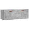 vidaXL Sein&auml;kaappi betoninharmaa 100x36,5x35 cm tekninen puu
