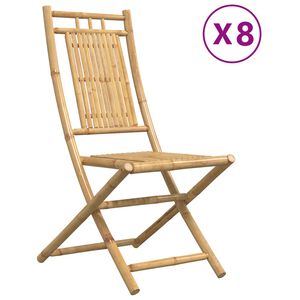 vidaXL Taitettavat puutarhatuolit 8 kpl 46x66x99 cm bambu