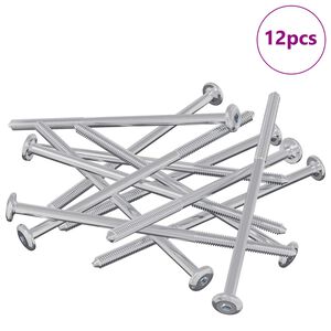 vidaXL Ruuvi 12 pcs Hopea M6 x 120 mm Ter&auml;s