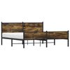 vidaXL Metallinen sängynrunko savutammi 183x213 cm