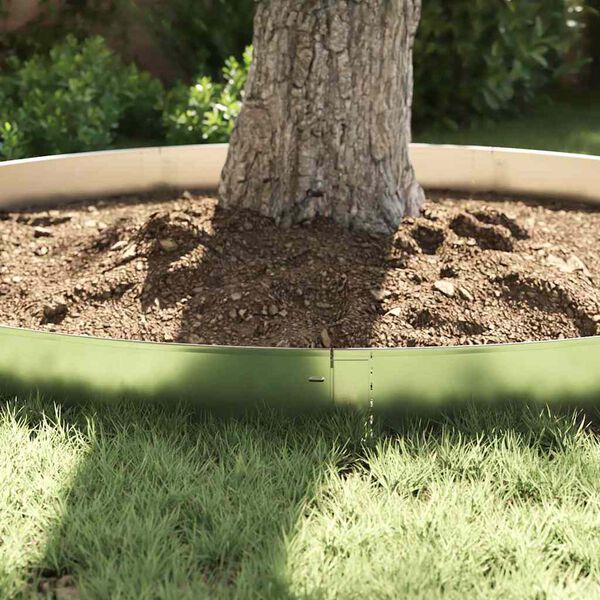 vidaxl Nurmireunus 10 pcs Harmaa 20 x 100 cm Teräs