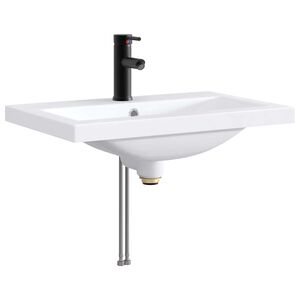 vidaXL Kylpyhuoneen pesuallas Matta musta 61 x 40 x 16,5 cm Metalli