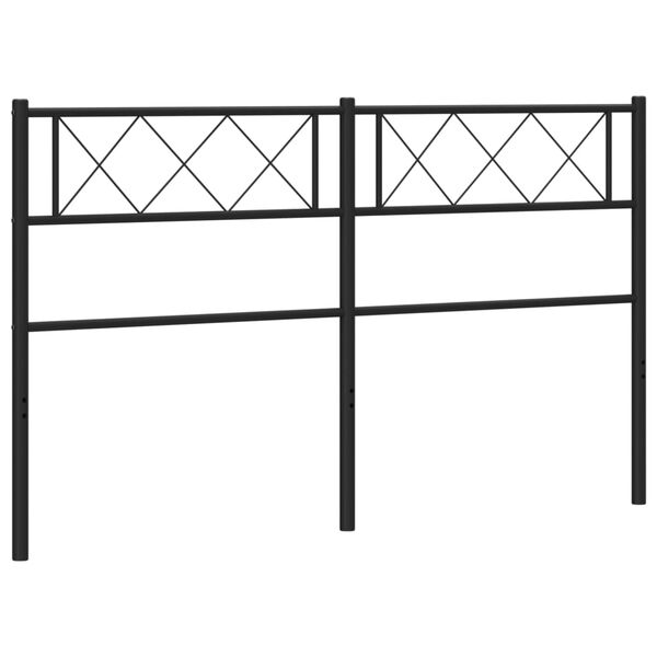 vidaXL Metallinen s&auml;ngynp&auml;&auml;ty musta 140 cm